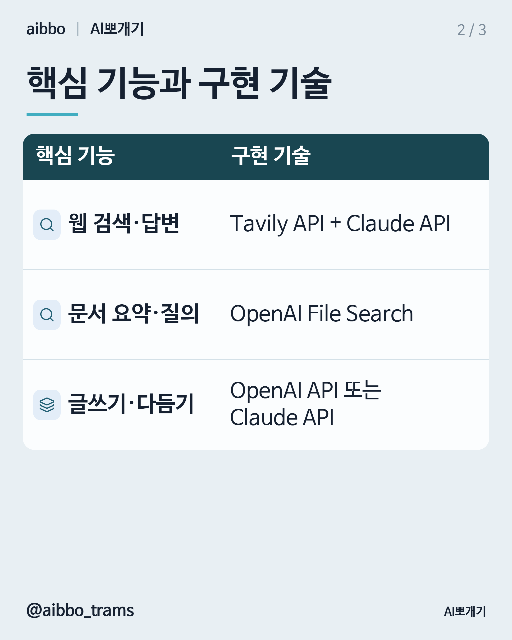 뤼튼 유사 기능 구현 기술 요약
